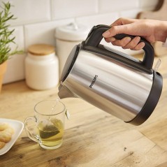 Philips Daily Collection 1.7L Stainless Steel Kettle - Stylish, Fast Boiling & Durable Design